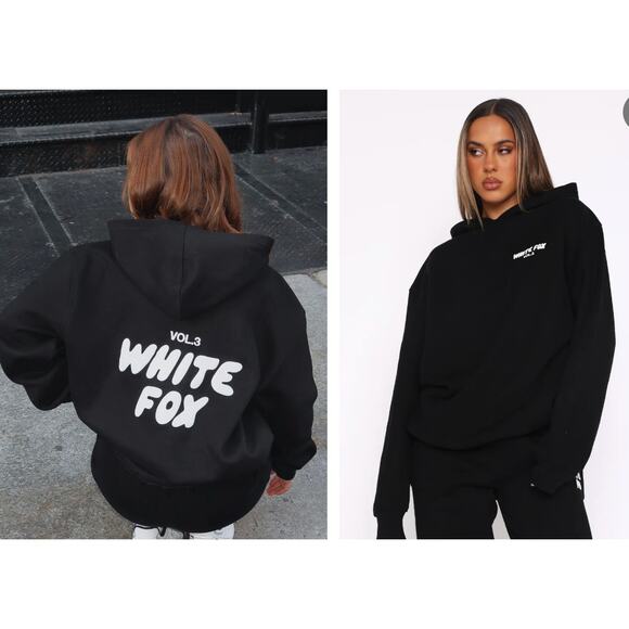 White Fox Sweaters - White Fox Offtstage Hoodie Monochrome M/L NWT